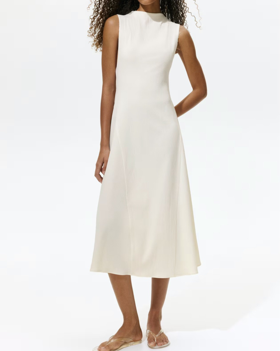 High neck white midi dress

#LTKSeasonal
