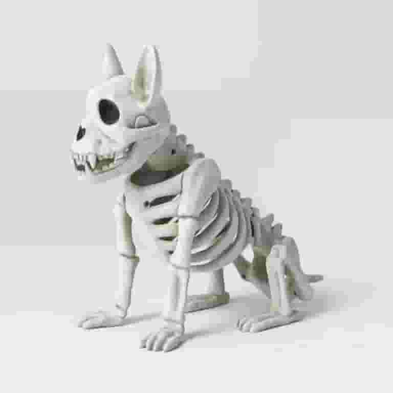 11" French Bulldog Skeleton Halloween Decorative Prop - Indoor/Outdoor | Walmart (US)