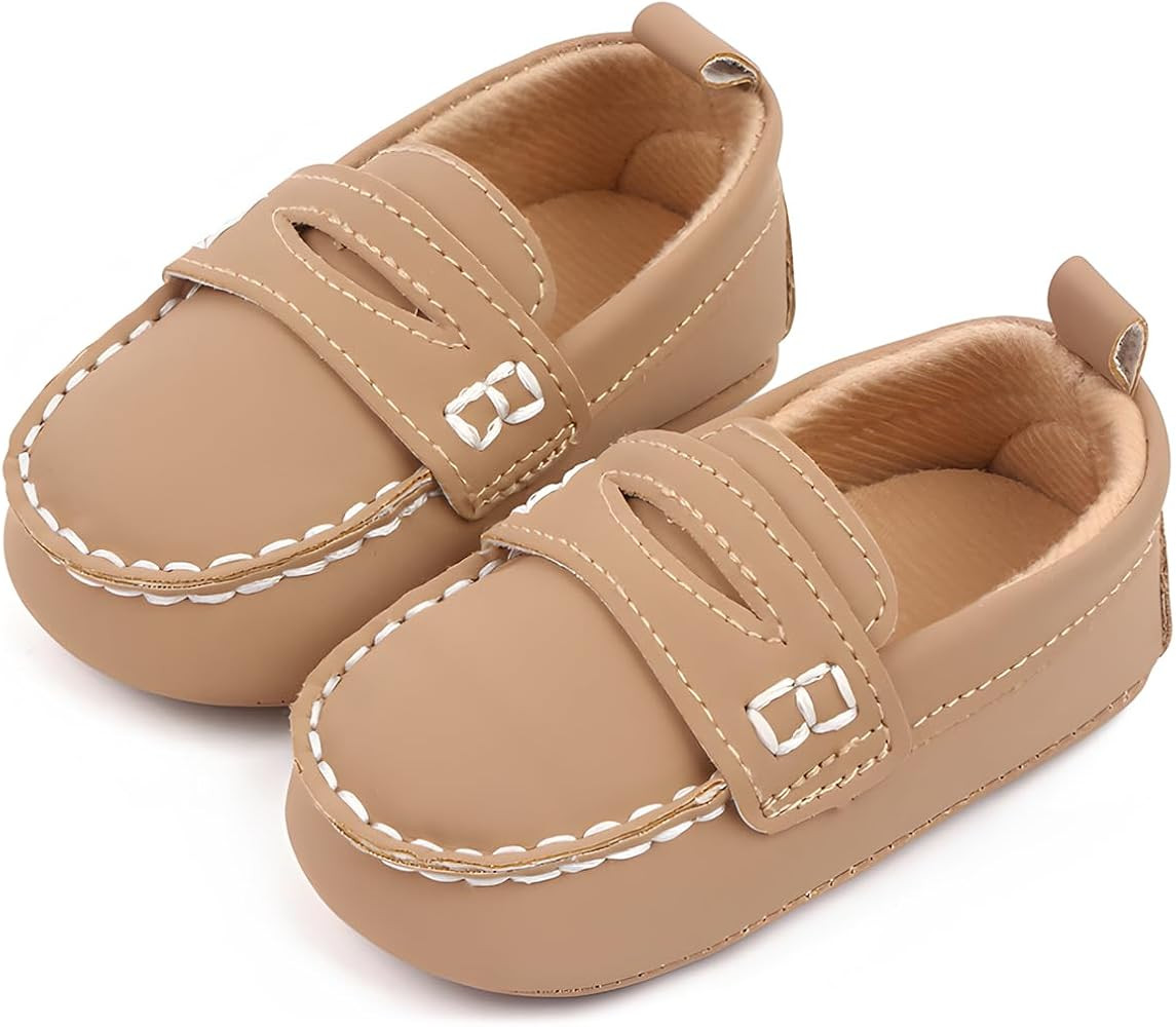 QIETION Baby Boys Girls Oxford Shoes PU Leather Soft Sole Sneakers Anti-Slip Toddler Ankle Boots ... | Amazon (US)