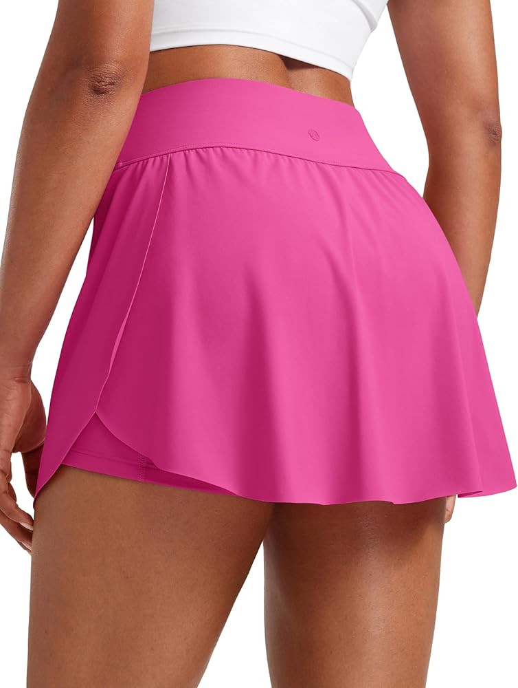 CRZ YOGA Tennis Skirts for Women High Waisted Side Slit Running Workout Athletic Mini A Line Skor... | Amazon (US)