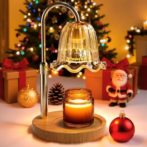 WarmEmbrace Candle Warmer Lamp with Timer Dimmable Light & Adjustable Height, Birthday Gifts for Women Mom Girl,House Warming Gift New Home Decor,Wax Melting Warmer for Jar Candles with 2 Bulbs/Gold | Amazon (US)