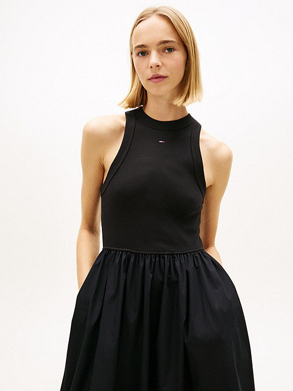Slim Fit Maxi-Kleid aus Popeline | Tommy Hilfiger (DE)