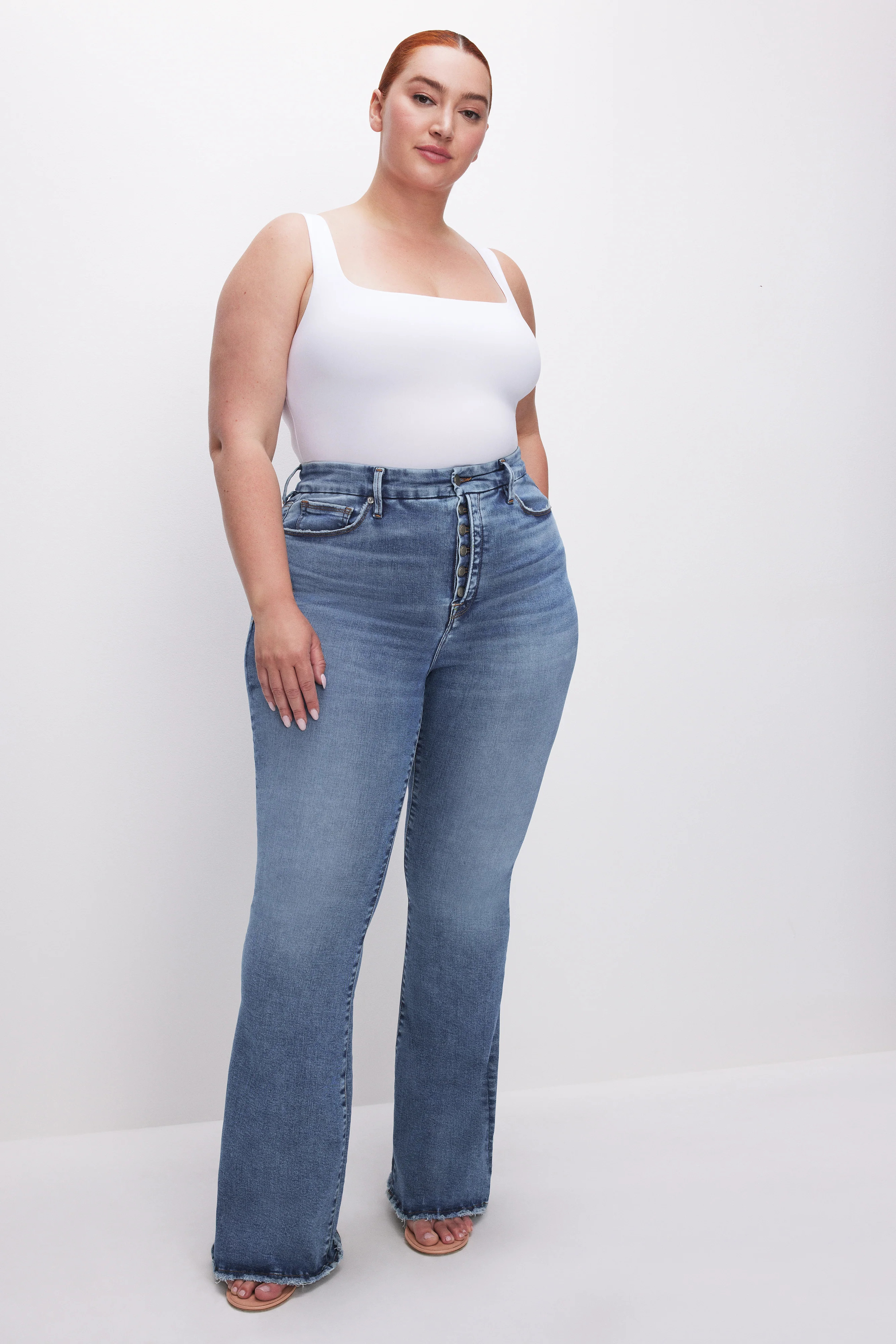 SUPER STRETCH JERSEY TANK BODYSUIT | WHITE001 - GOOD AMERICAN | Good American