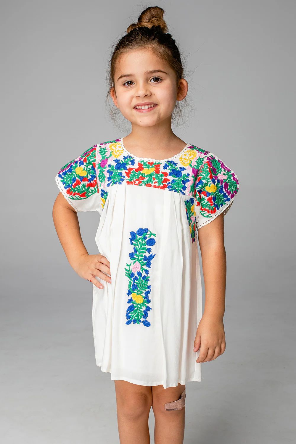 Lola Girl's Embroidered Dress - Multi | BuddyLove