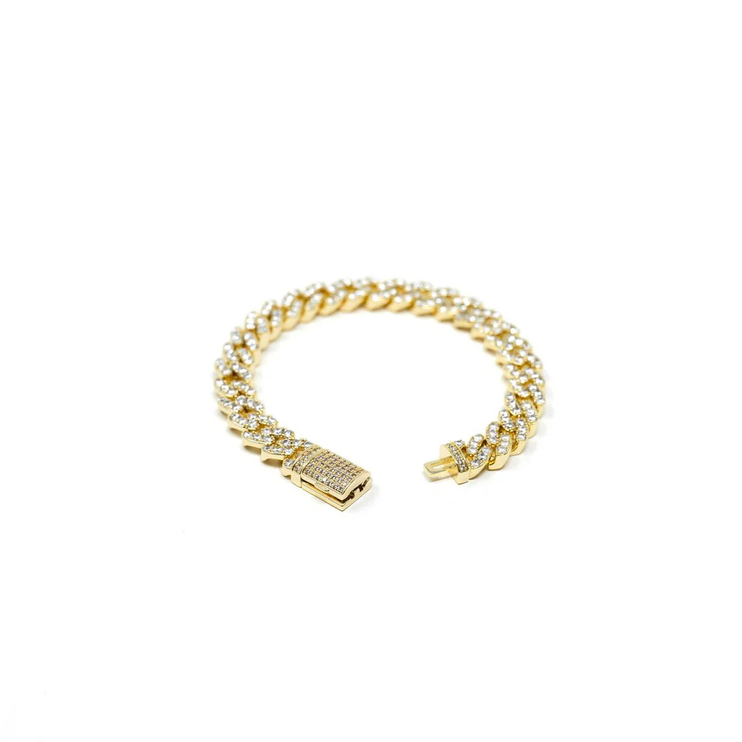 Dainty Crystal Cuban Chain Bracelet | The Sis Kiss