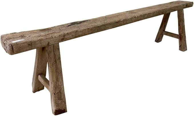 Artissance Vintage Reclaimed Wooden Noodle Bench, 6–7 ft Long, Handcrafted Rustic Solid Wood Be... | Amazon (US)