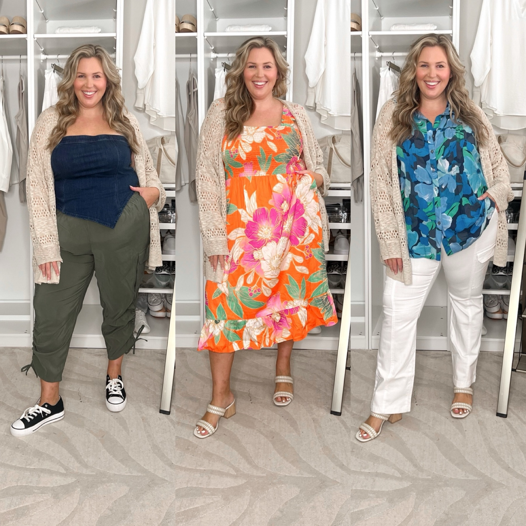 Love these outfits with or without the viral Amazon summer cardigan! Cardigan — get your regular size! I’m in the 22 and it’s very generous, I could have done the 18 or 20 1. Tube top outfit - this denim tube top from American eagle! Shocked that I love it!!! I’m wearing the XXL and honestly there’s a little room in it! 2. Dress - runs true! I’m in 2X 3. White jeans - size up! I’m in the 20 and I love the fit but had a hard time zipping! Top- runs true to size! I am wearing 2X!

#LTKPlusSize #LTKSeasonal #LTKMidsize