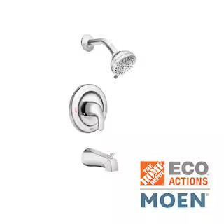 Adler Single Handle 4-Spray Tub and Shower Faucet 1.8 GPM in Chrome (Valve Included) | The Home Depot