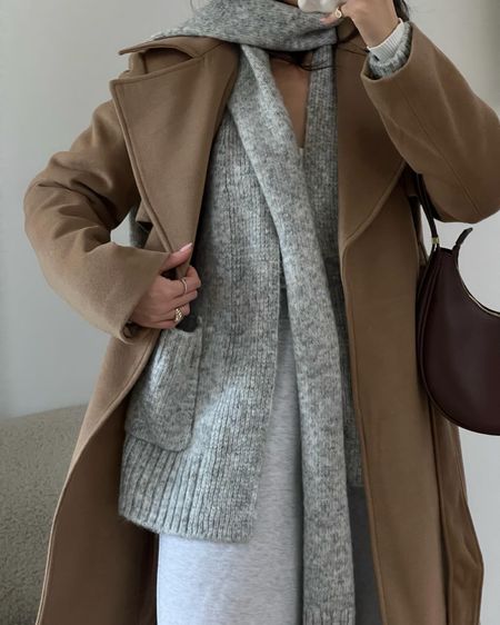 Scarf cardigan 😍 camel coat, long coat, brown bag #ltkgift

#LTKSeasonal #LTKstyletip #LTKGiftGuide