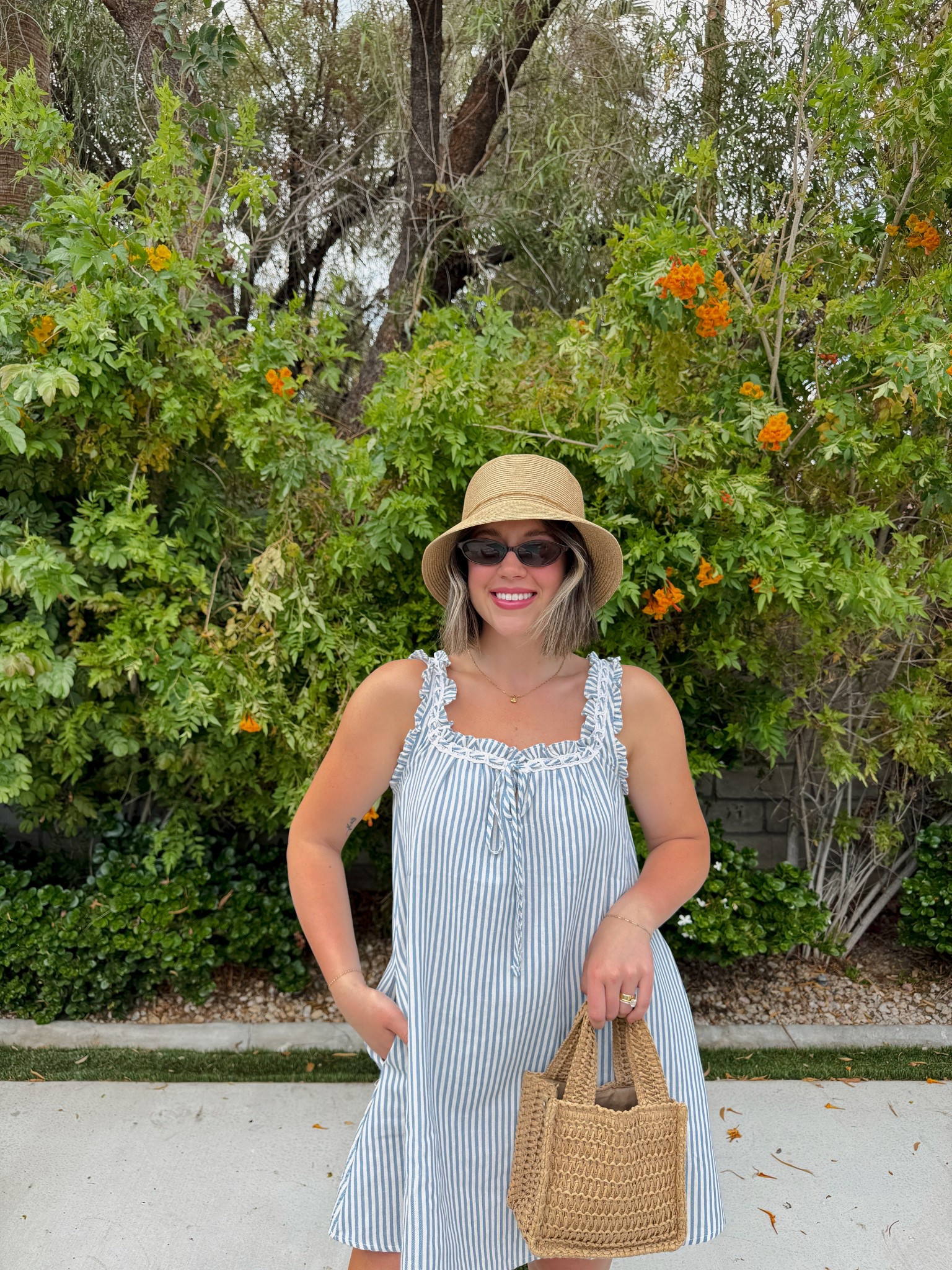 hat is Nine West from Marshall’s! dress size Small but runs big I could’ve done an XS 

#LTKFindsUnder50 #LTKSwim #LTKSaleAlert