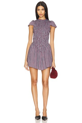 Apres Studio Ruched Mini Dress in Blossom Stripe from Revolve.com | Revolve Clothing (Global)