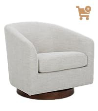 CHITA Swivel Accent Chair, FSC Certified Upholstered Fabric Barrel Chair for Living Room, Fully A... | Amazon (US)