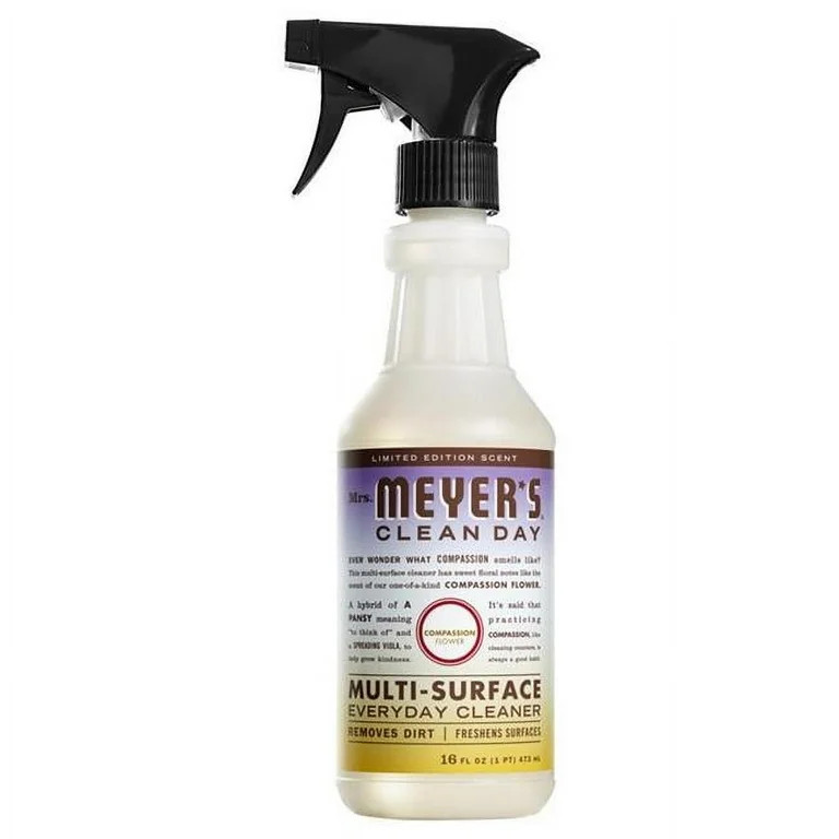 Mrs. Meyers Clean Day Multi-Surface Cleaner Compassion Flower Scent  16oz Spray | Walmart (US)