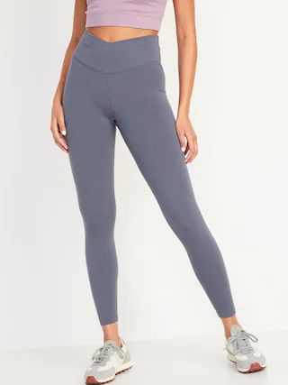 Extra High-Waisted PowerChill Crossover 7/8-Length Leggings for Women | Old Navy (US)