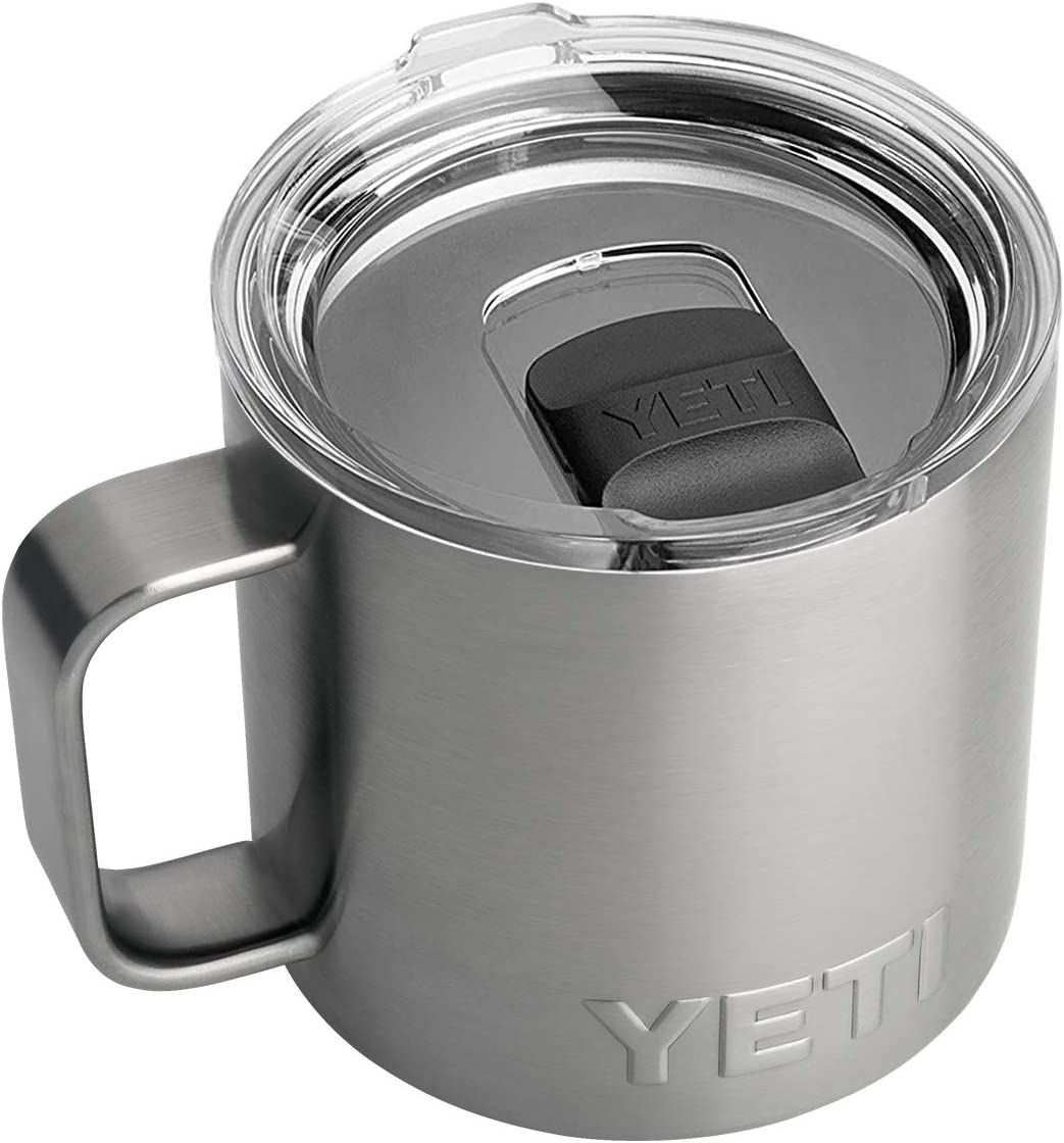 YETI Rambler 14 oz Mug, Vacuum Insulated, Stainless Steel with MagSlider Lid, Stainless | Amazon (US)