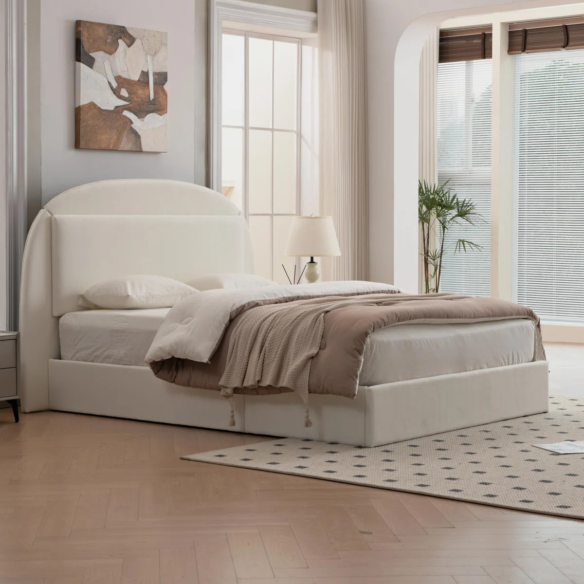Theodore Hydraulic Lift  Up Storage Upholstered Bed | Wayfair North America
