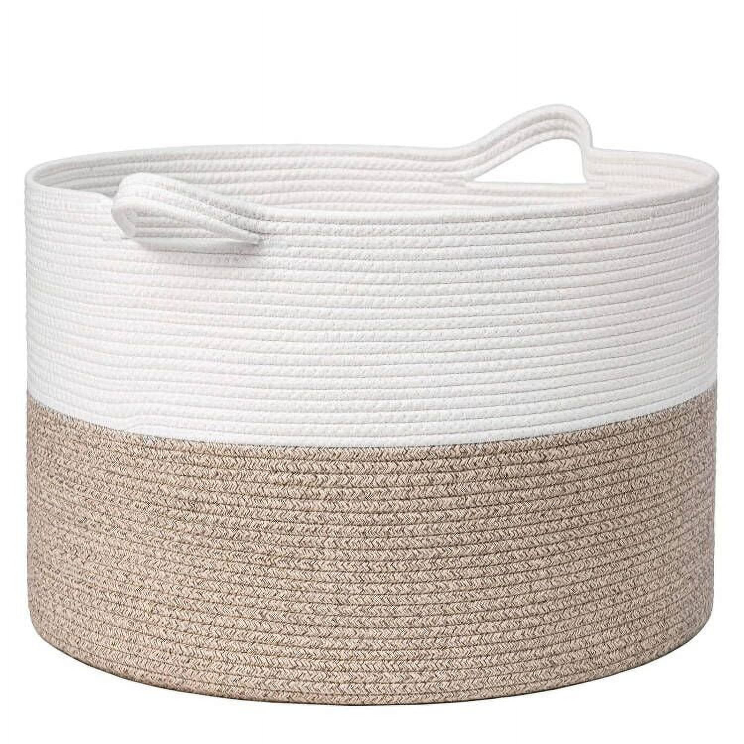 Large Woven Basket With Handles, TINANA Storage Basket for Organizing, Dog Toy Bin, Laundry Baske... | Walmart (US)