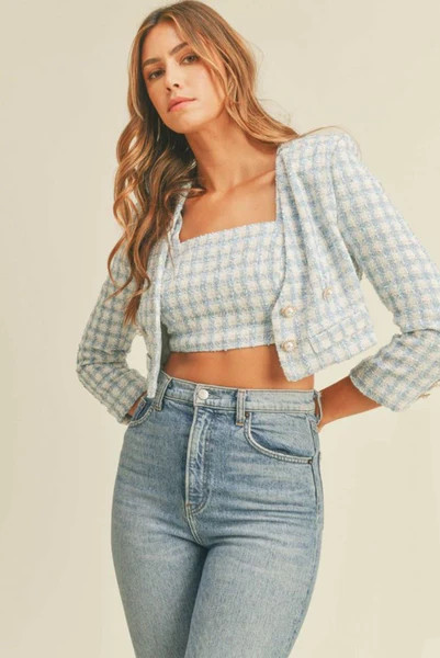 Sierra Tweed Crop Jacket & Top SET | Pippa & Pearl