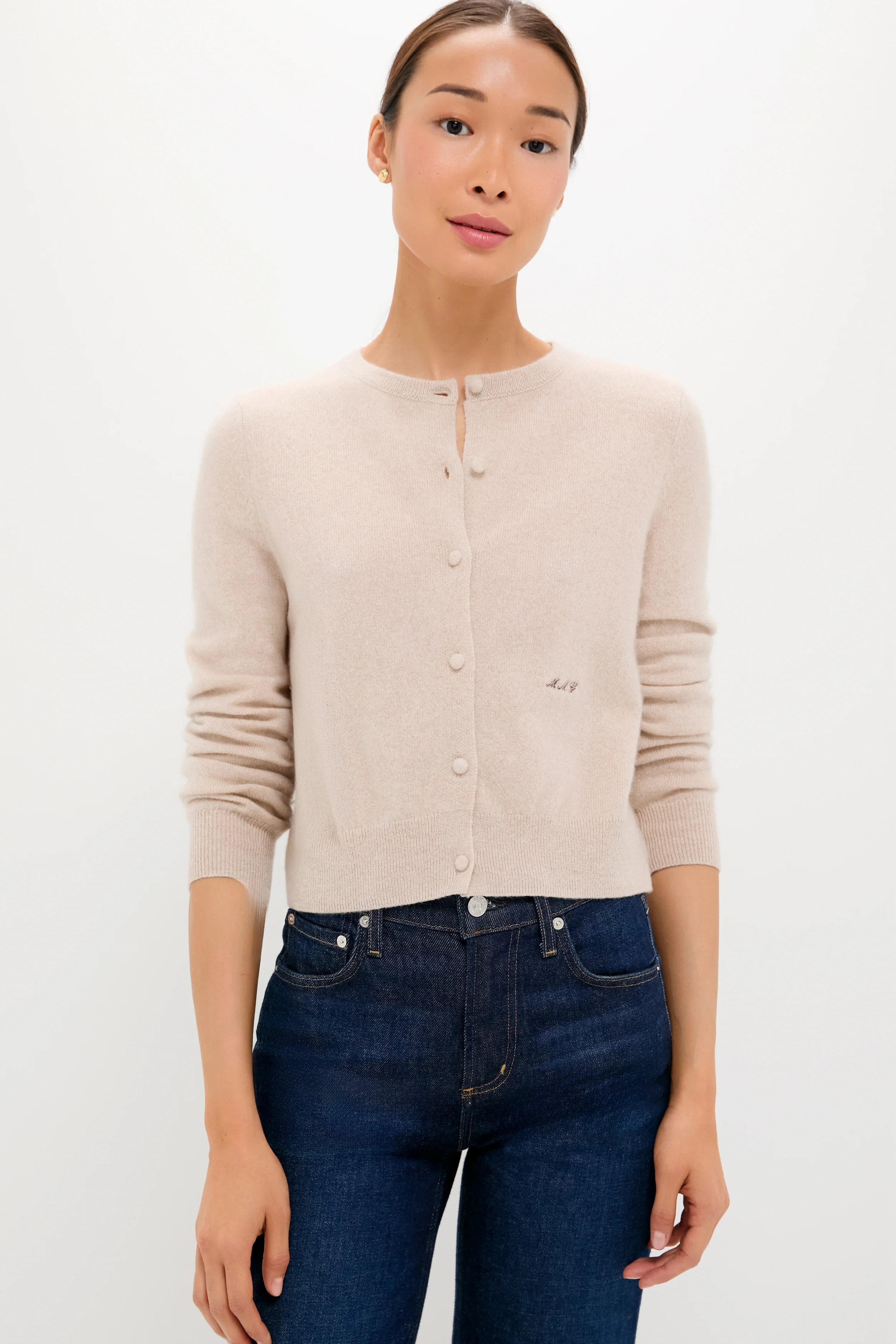 Sandstone Cashmere Riley Cardigan | Tuckernuck (US)