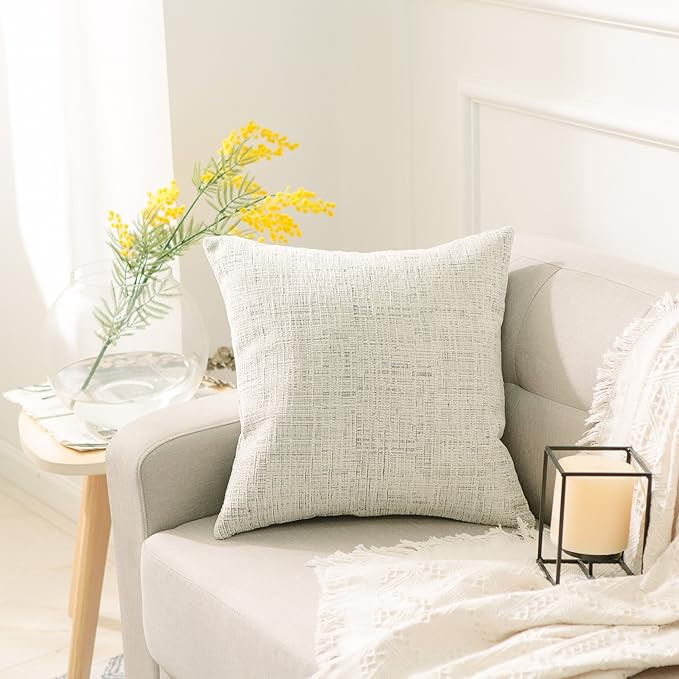 Home Brilliant Throw Pillow Cases Euro Shams Super Soft Striped Chenille Velvet Plush Large Cushi... | Amazon (US)