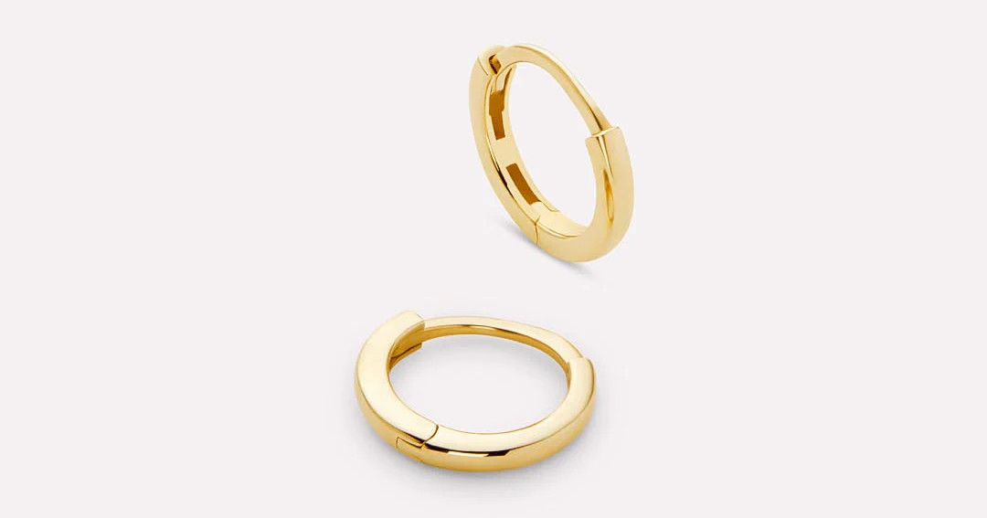 Gold Huggie Hoop Earrings | Ana Luisa