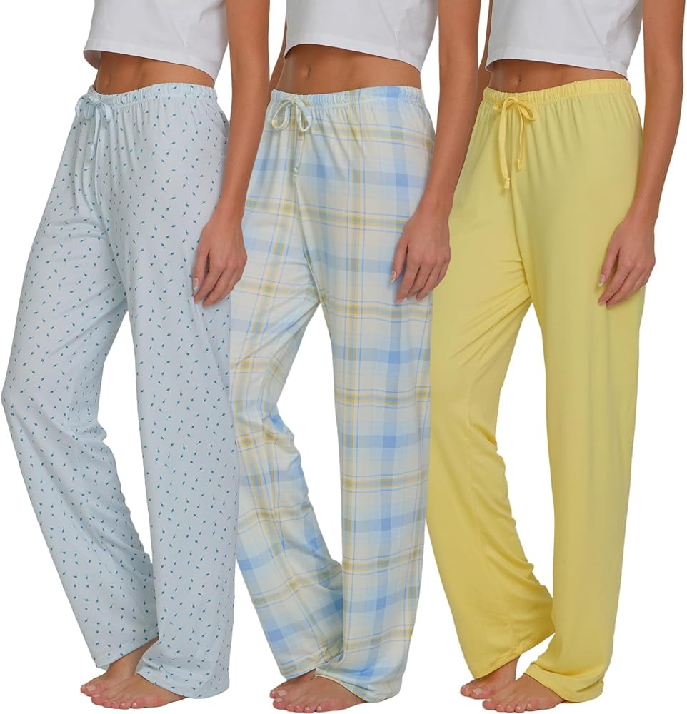 Ultra Performance Womens Pajama PJ Pants 3 Pack Lounge Bottoms Pajamas for Women (Avail in Plus S... | Amazon (US)