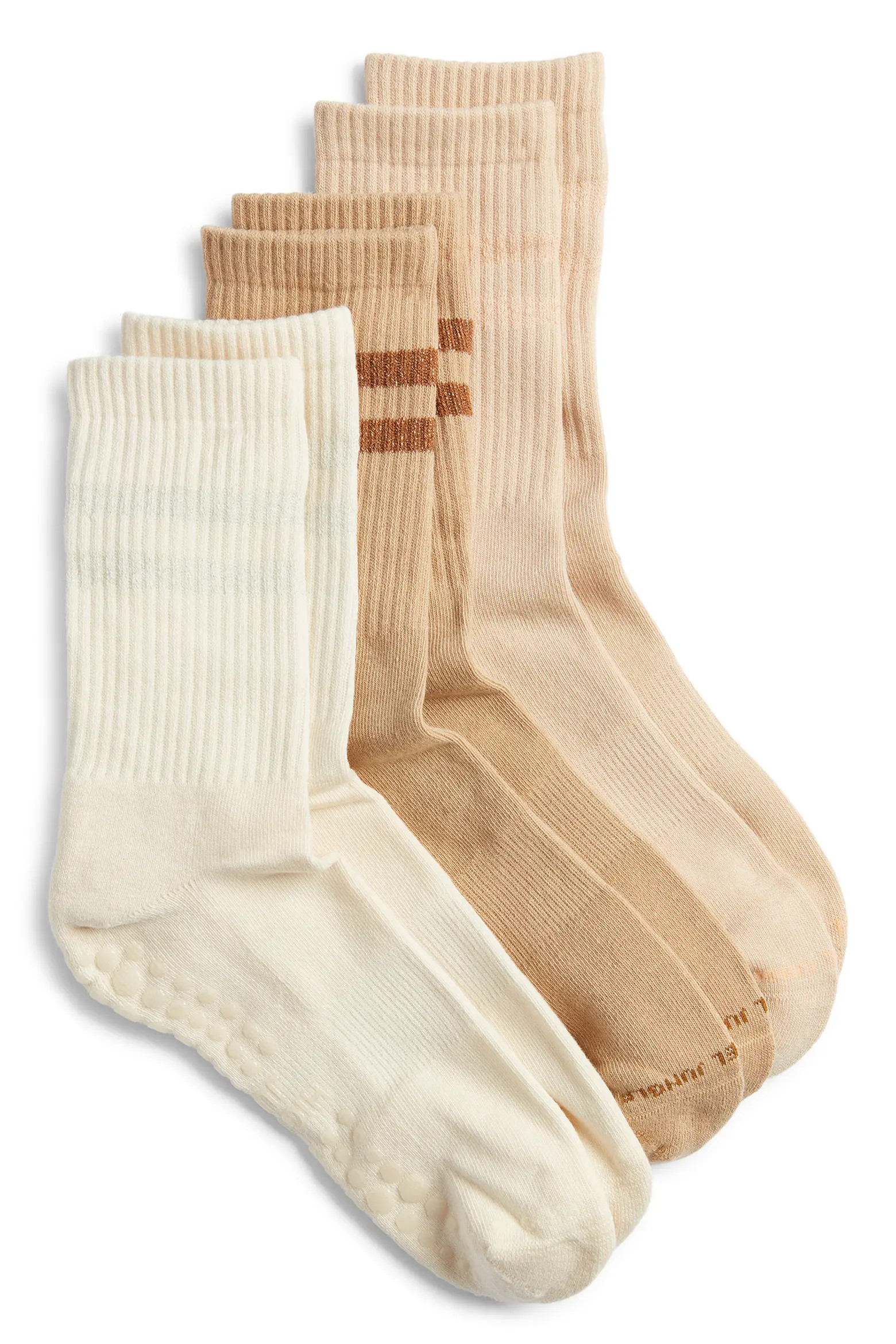 HIGH HEEL JUNGLE 3-Pack Varsity Grip Crew Socks (Women) | Nordstrom | Nordstrom