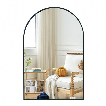 24x36Inch Arch Bathroom Mirror, Metal Frame, Vanity Mirror, Arched Wall Mirror, Wall For Bathroom, Entryways, Living Rooms | SHEIN