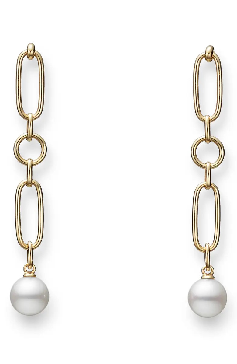 M Collection Cultured Pearl Drop Earrings | Nordstrom