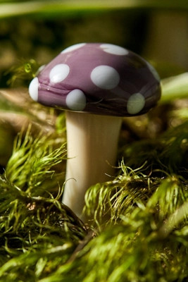 Mushroom Glass Plant Stake | Anthropologie (US)