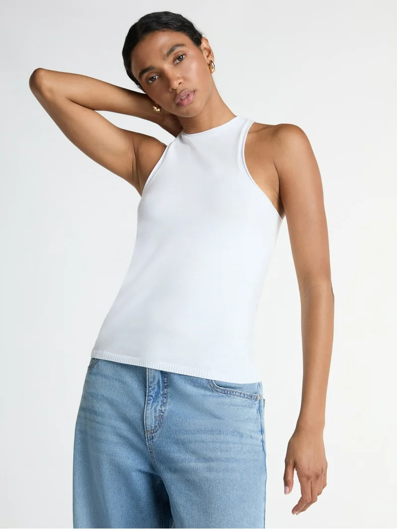 Scoop Women's Cutaway Sweater Tank Top, Lightweight, Sizes XS-XXL - Walmart.com | Walmart (US)