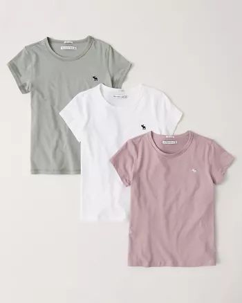 3-Pack Short-Sleeve Crew Tee | Abercrombie & Fitch (US)