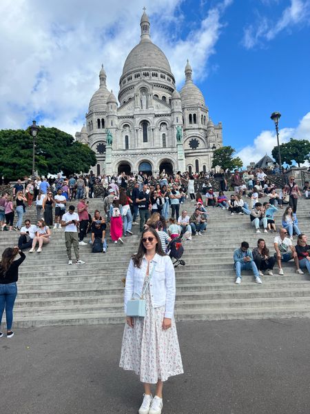 A church a day keeps the docotor away 😂 that’s what we used to say when we studied abroad! We literally visited a church a day! It was like we saw every church in France…That’s not true, but it felt like if! Highly reccomend visiting le Sacre Coeur in Paris! Sweeping views of the city! Pretty at day or at night.

Hill house, nap dress, nap dress nation, white denim jacket, white sneaker, white leather sneakers, white tennis shoes

#LTKtravel #LTKunder100 #LTKSeasonal