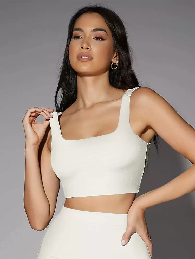 SHEIN Low Back Tank Crop Top | SHEIN