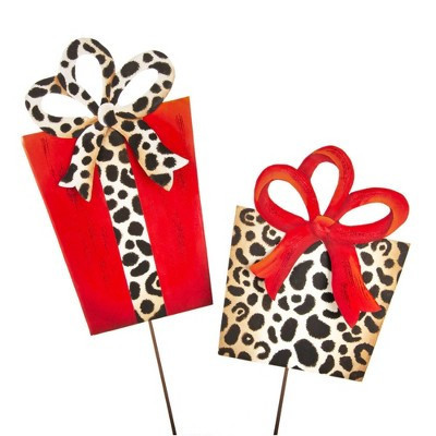 Round Top Collection 32.5 Inch Leopard Packages , Christmas Wrapped Gifts (2PC) | Target