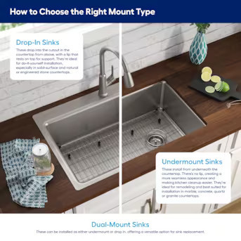 Ruvati Roma Undermount 45-in x 19-in Brushed Stainless Steel Single Bowl Workstation Kitchen Sink | Lowe's