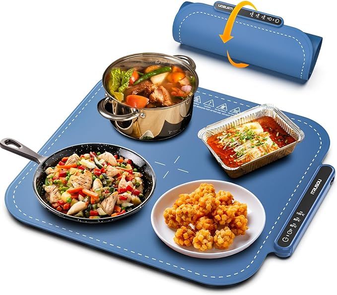 Electric Warming Tray for Pizza, Dishes, and More - Adjustable Temperature, Foldable Warming Plat... | Amazon (US)