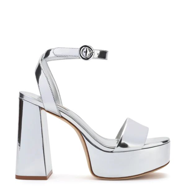 Dolly Sandal In Silver Specchio | Larroude