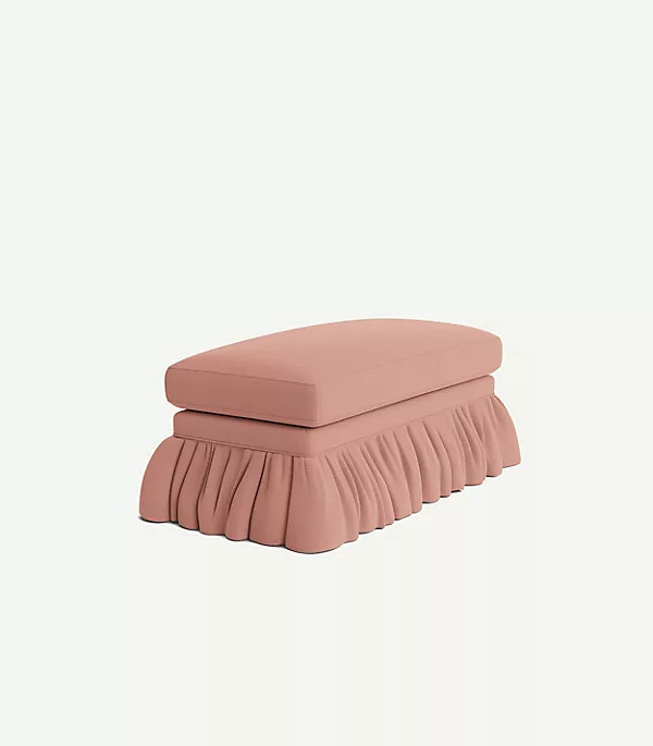 Bowen Ruffle Skirted Ottoman | Anthropologie (US)