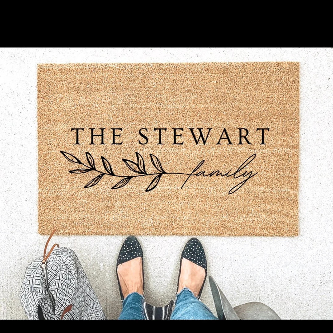 Last Name Doormat Personalized Door Mat Welcome Mat Coir - Etsy | Etsy (US)