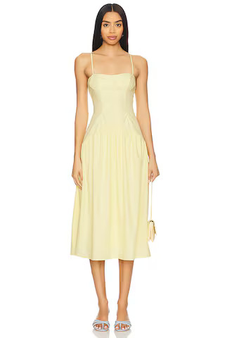 MORE TO COME Margaery Midi Dress in Yellow from Revolve.com | Revolve Clothing (Global)