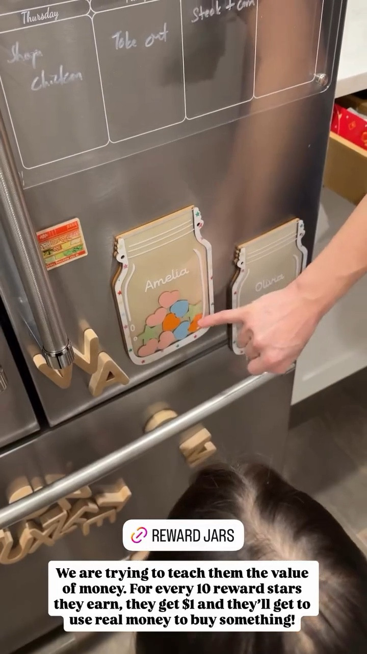 REWARD JARS! 
We are trying to teach them the value of money. For every 10 reward stars they earn, they get $1 and they'll get to use real money to buy something!

#LTKSeasonal #LTKHome #LTKKids