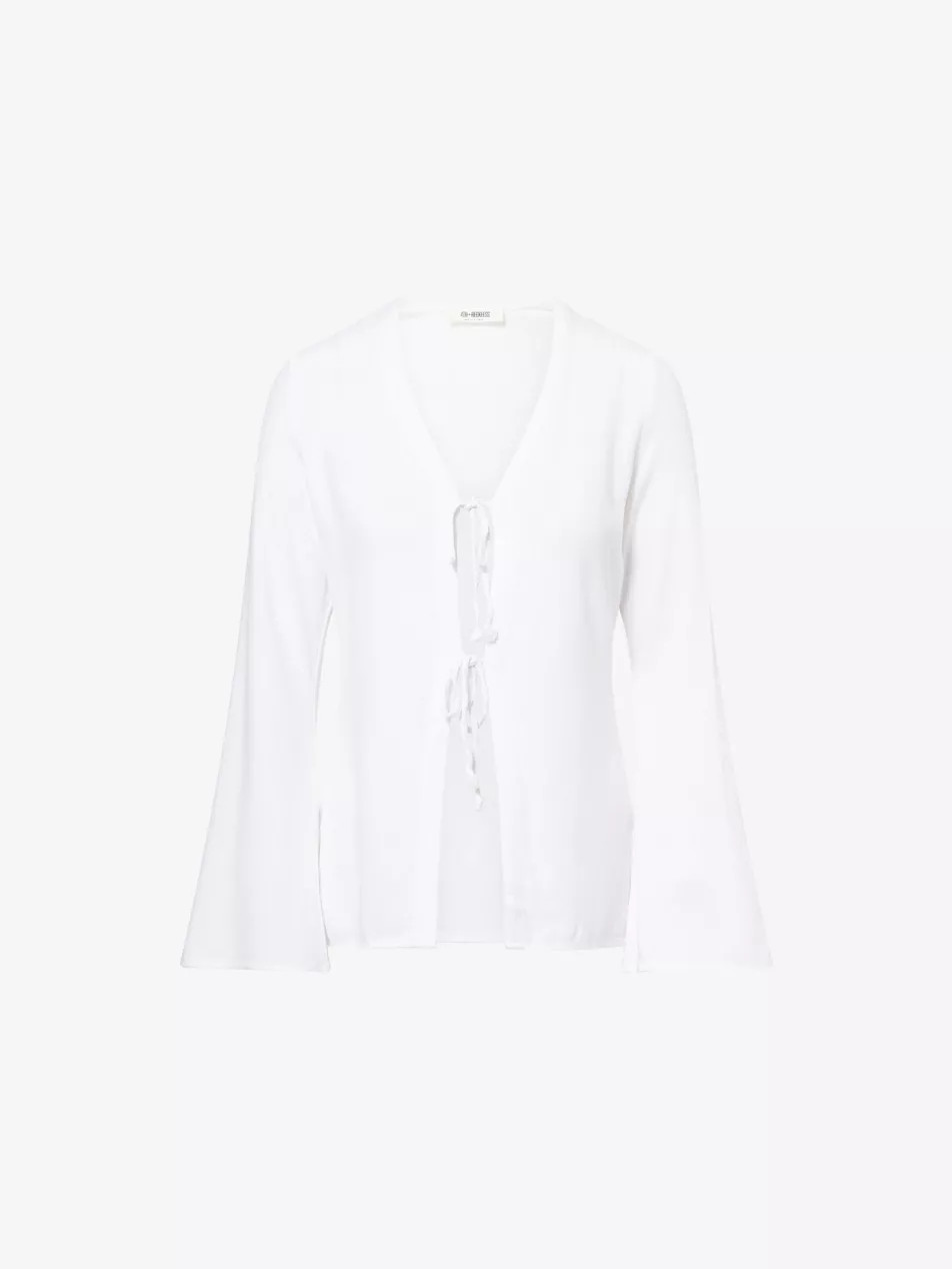Jules Flared-Cuffs Woven Top | Selfridges
