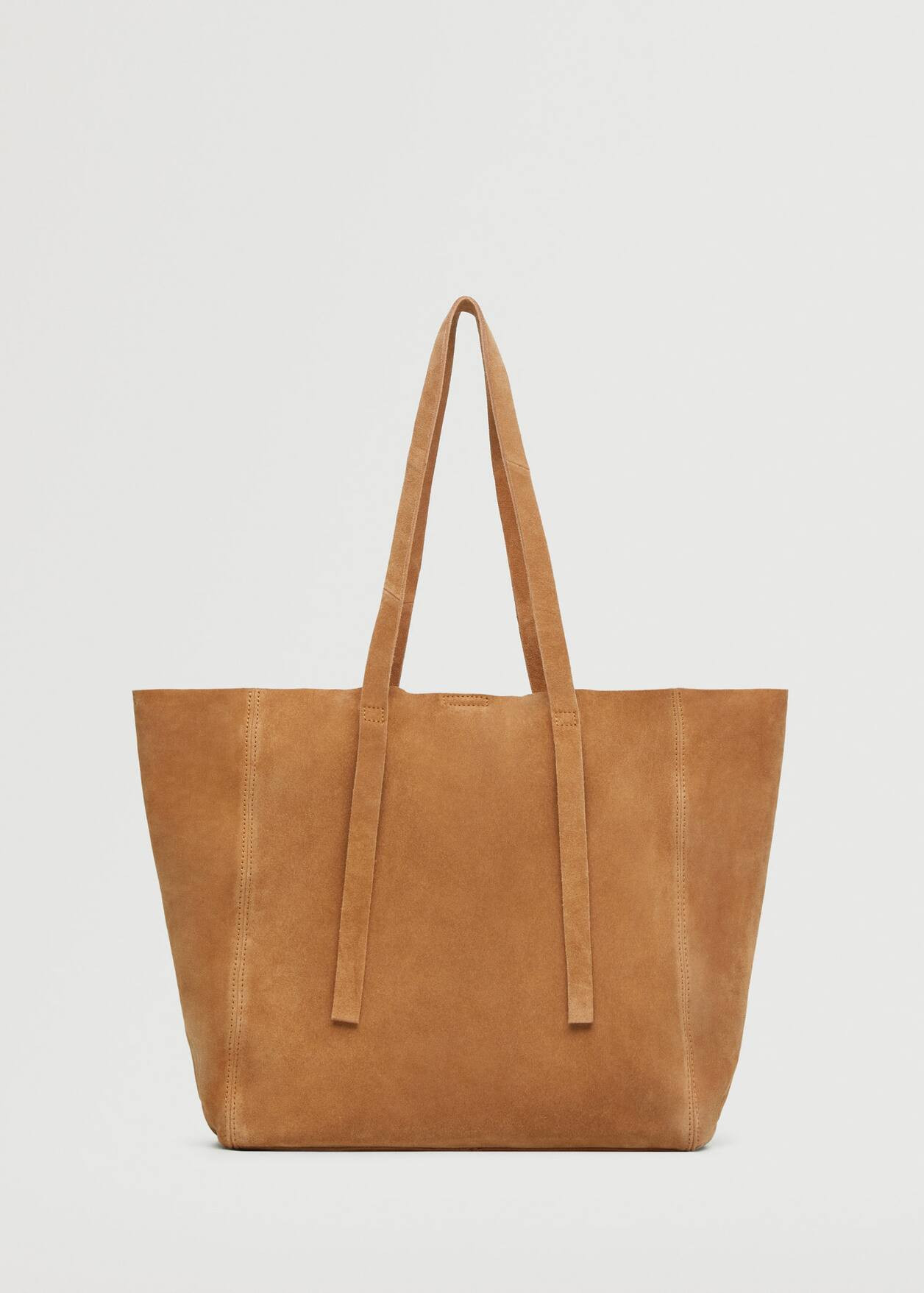 Leather shopper bag -  Women | Mango USA | MANGO (US)