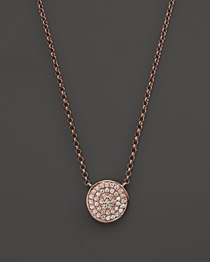 Kc Designs Diamond Pave Disc Pendant Necklace in 14K Rose Gold, 17.5 | Bloomingdale's (CA)