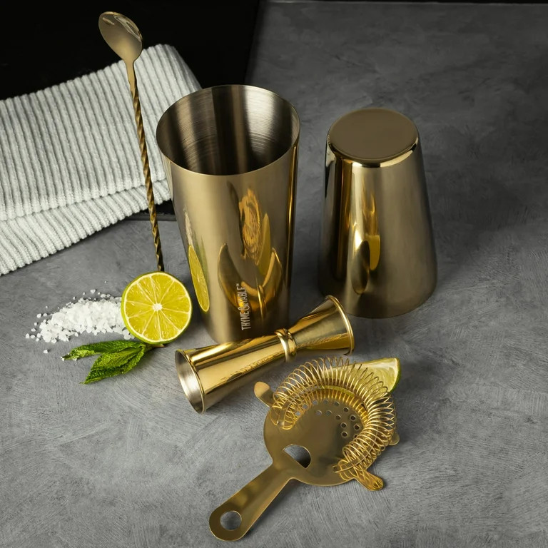 Thyme & Table Stainless Steel Gold Bar Tools, Set of 4 | Walmart (US)
