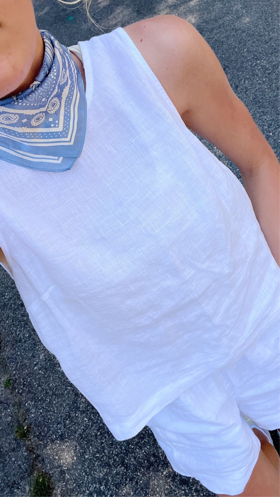 Loved this linen set from JCrew!! Such an easy elevated casual look. Paired with an Amazon scarf! 

Wearing an XS top and XXS bottoms — size down from your usual! 

// coastal style, casual summer outfits, white matching set, all white outfit 

#LTKFindsUnder50 #LTKSeasonal #LTKFindsUnder100