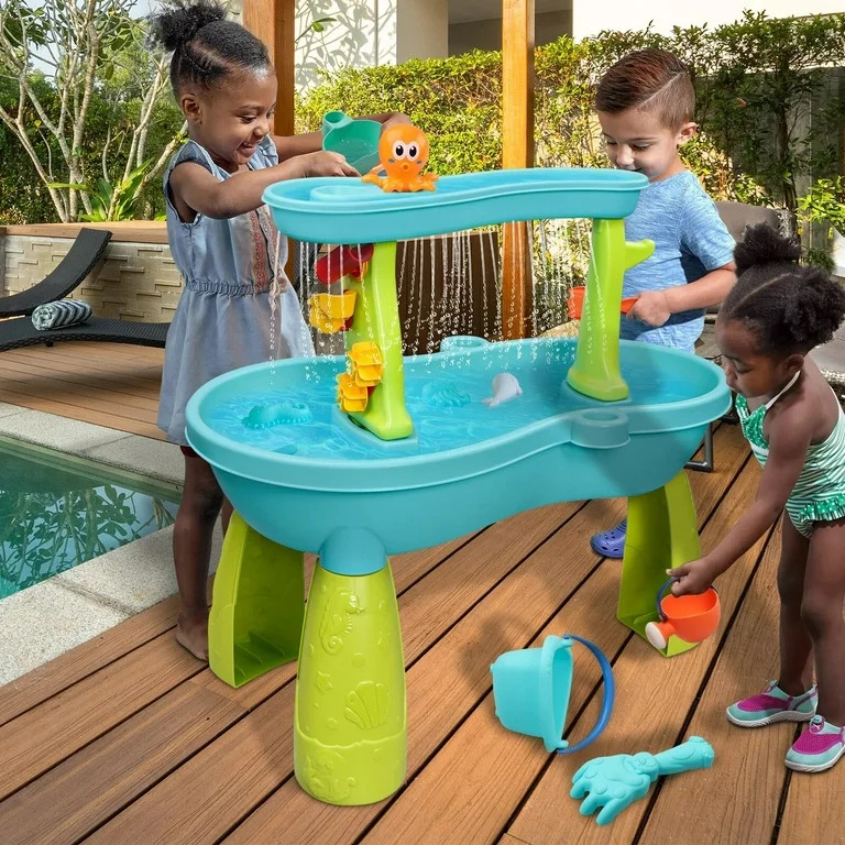 JBeeCtrl Water Table for Toddlers, 2-Tier Sand and Water Play Table Toys for Toddlers Kids, Outdo... | Walmart (US)