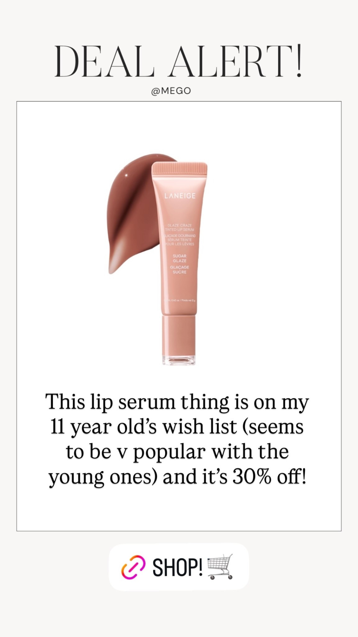 This lip serum thing is on my 11 year old’s wish list (seems to be v popular with the young ones) and it’s 30% off!