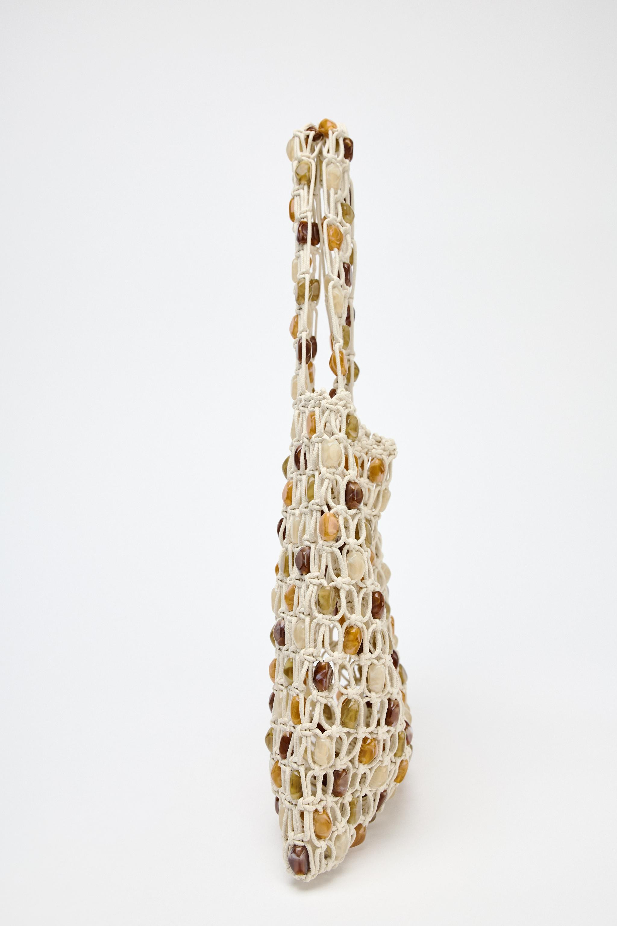 BEADED SHOPPER BAG | Zara US